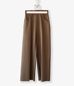 PHEENY/AMUNZEN HIGH WAIST WIDE PANTS(KHAKI BROWN)