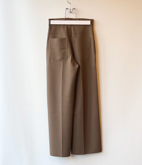 PHEENY/AMUNZEN HIGH WAIST WIDE PANTS(KHAKI BROWN)