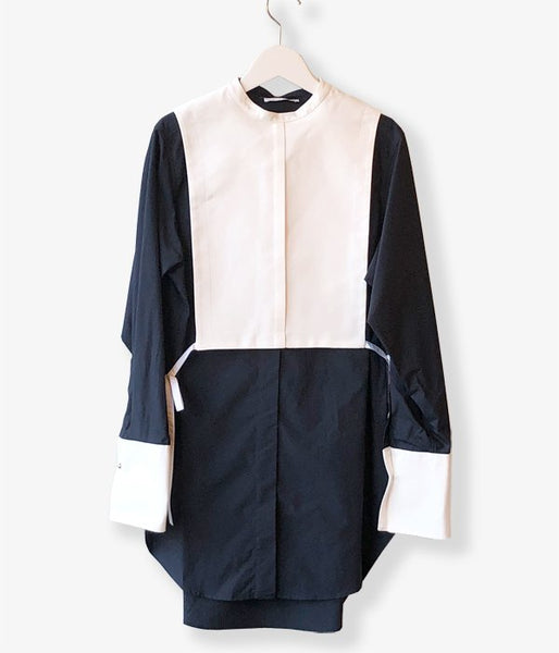 PHEENY/SEPARATED BOSOM DRESS SHIRT(NAVY)