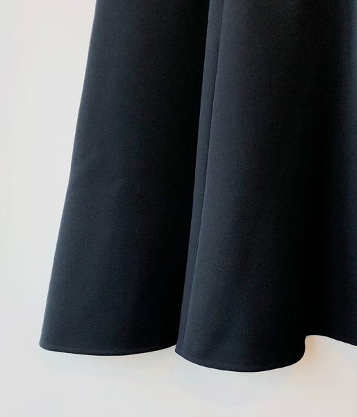 PHEENY/TRIPLE CLOTH CIRCULAR SKIRT(BLACK)
