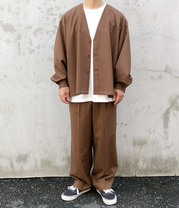 DIGAWEL/STITCH 1TUCK PANTS (BROWN)