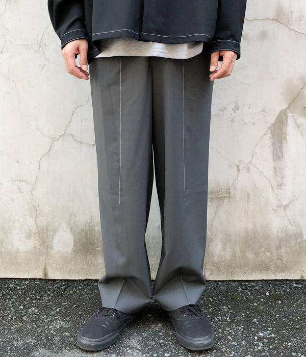 DIGAWEL/STITCH 1TUCK PANTS (GRAY)