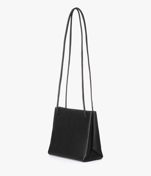 Aeta/PEBBLE GRAIN LEATHER 2WAY SHOULDER(BLACK)