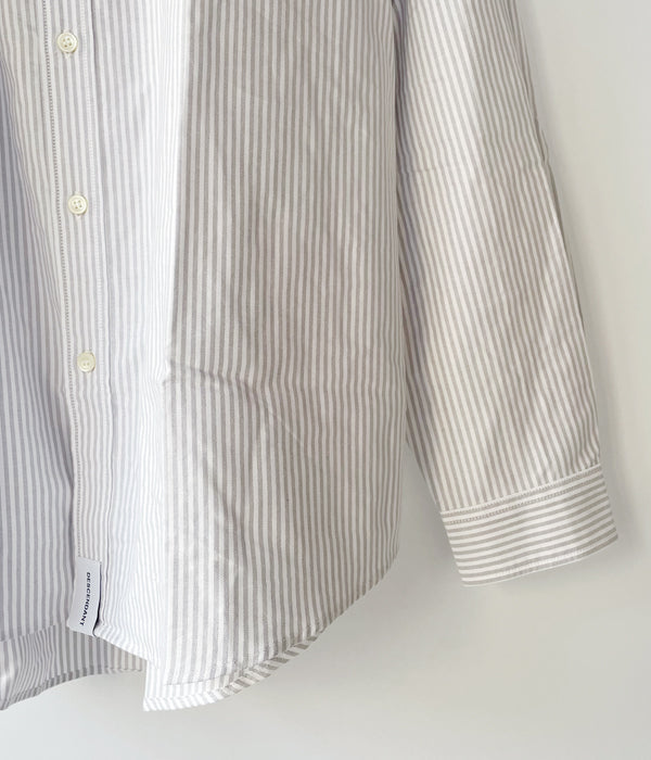 DESCENDANT/KENNEDY'S OXFORD STRIPE B.D. LS SHIRT (GRAY)