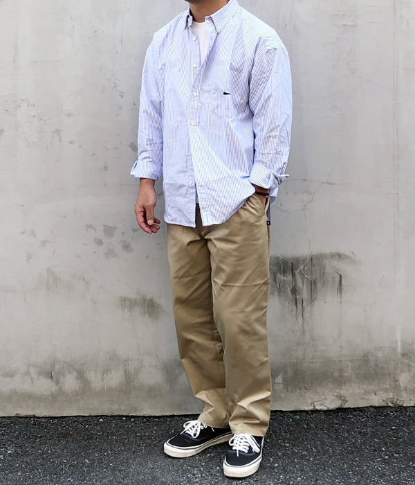 DESCENDANT/KENNEDY'S OXFORD STRIPE B.D. LS SHIRT (BLUE)