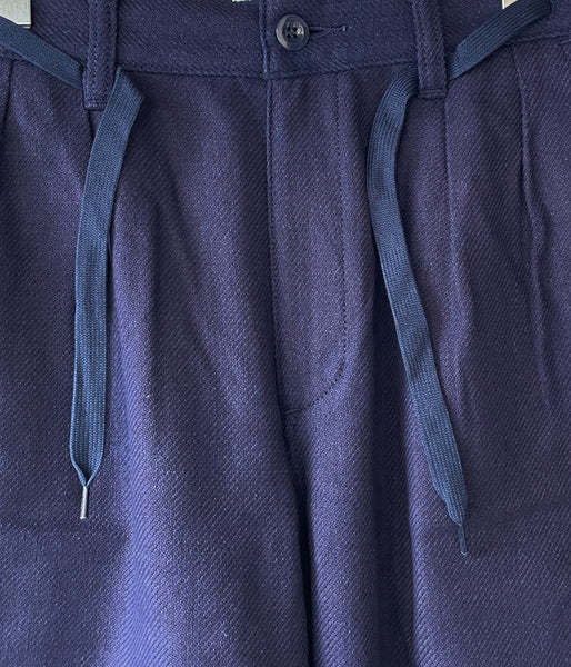 DESCENDANT/DC-3 INDIGO TWILL TROUSERS (INDIGO)