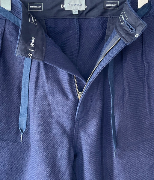 DESCENDANT/DC-3 INDIGO TWILL TROUSERS (INDIGO)