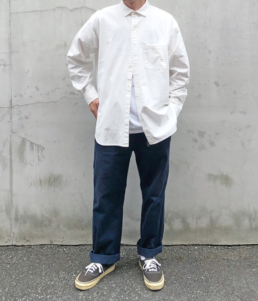 BLUE BLUE JAPAN/ANTIQUE CLOTH REG COLOR BOX SHIRT (WHITE)