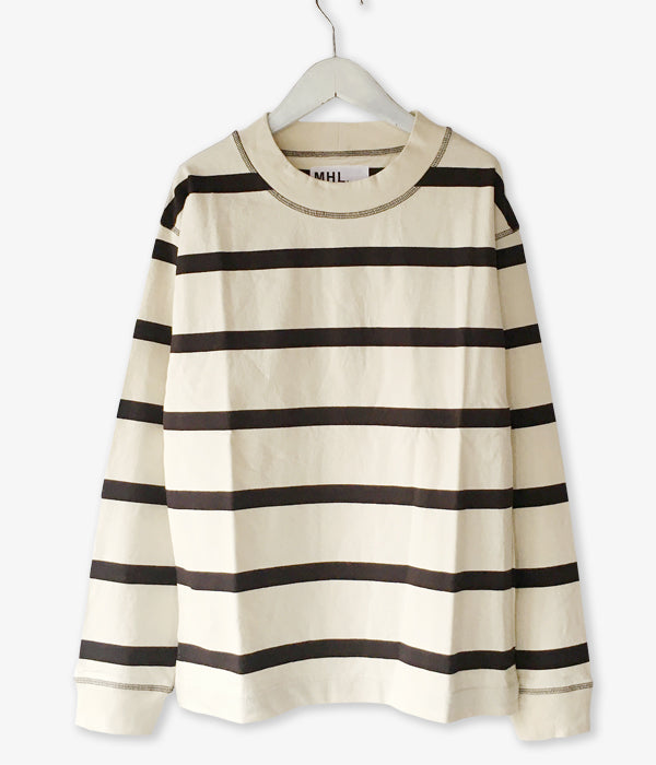 MHL./WIDE STRIPE DRY JERSEY LS (ECRU)