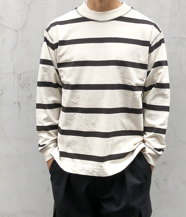 MHL./WIDE STRIPE DRY JERSEY LS (ECRU)