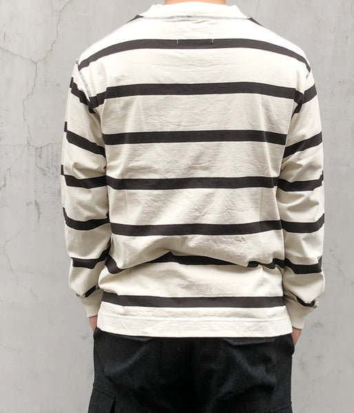 MHL./WIDE STRIPE DRY JERSEY LS (ECRU)