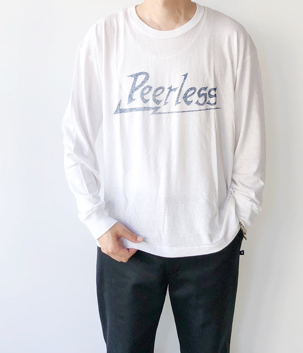 【関税込み】visvim ホワイト Jumbo Peerless Acala Tシャツ visvim/JUMBO TEE L/S PEERLESS (BLUE)