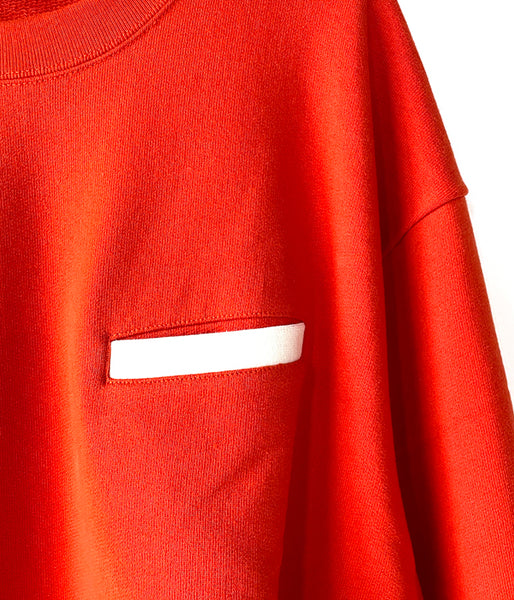 DIGAWEL/WELT POCKET SWEATSHRIT (ORANGE)