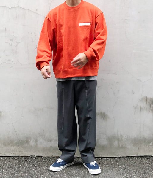 DIGAWEL/WELT POCKET SWEATSHRIT (ORANGE)