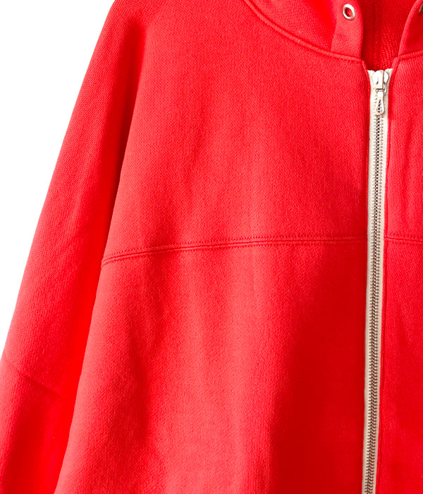 DIGAWEL/DOLMAN SLEEVE ZIP HOODIE (RED)