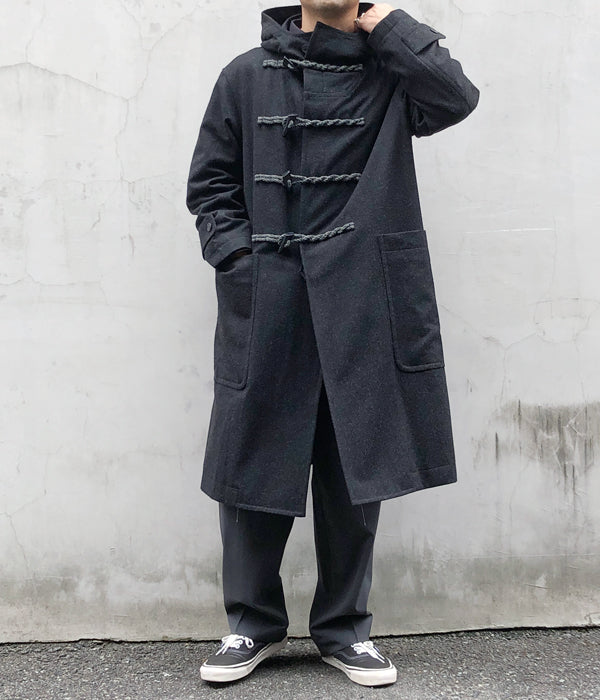 POLYPLOID/DUFFLE COAT C (BLACK MELANGE)