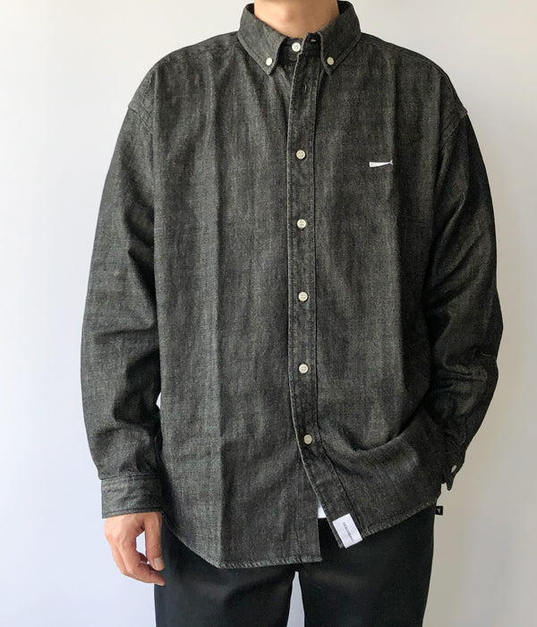 新品 DESCENDANT ALLEN デニムシャツ DESCENDANT/ALLEN DENIM B.D. LS SHIRT (BLACK)