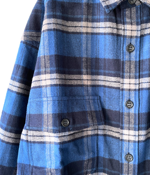 DESCENDANT/CPOC PLAID LS SHIRT (NAVY)