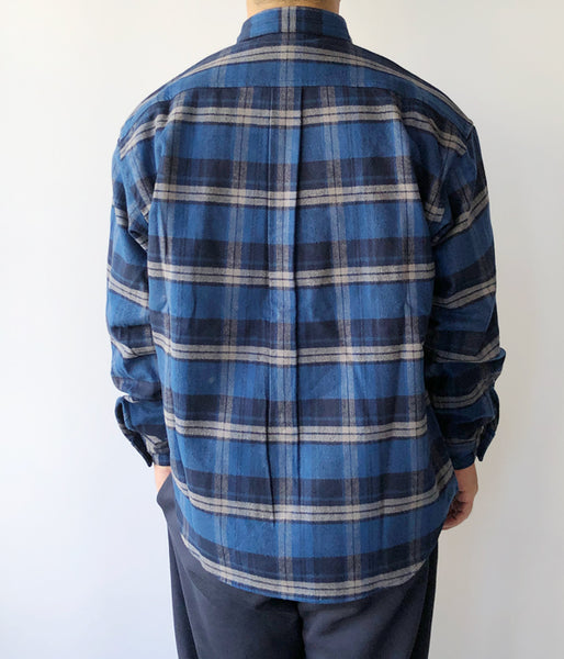 DESCENDANT/CPOC PLAID LS SHIRT (NAVY)