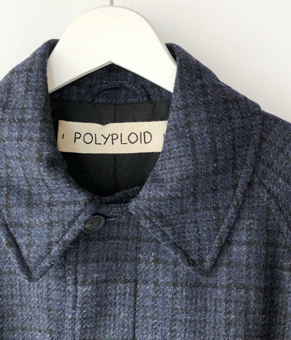 POLYPLOID/LONG COAT B (BLUE/GRAY MELANGE)