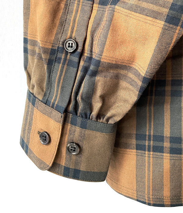 トップス DESCENDANT GORDIE PLAID L/S SHIRT 3 21AW DESCENDANT/GORDIE PLAID LS SHIRT FULL SIZE (BROWN)