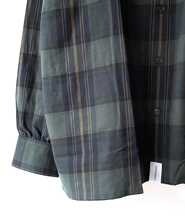 DESCENDANT/GORDIE PLAID LS SHIRT FULL SIZE (GREEN)