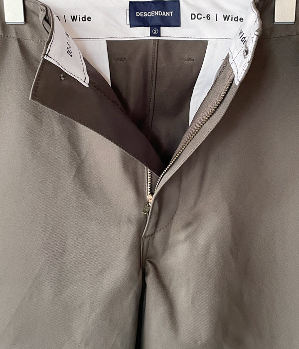 DESCENDANT/DC-6 TWILL TROUSERS (GRAY)
