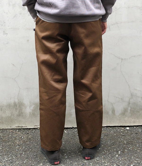 DESCENDANT/DC-6 TWILL TROUSERS (BROWN)