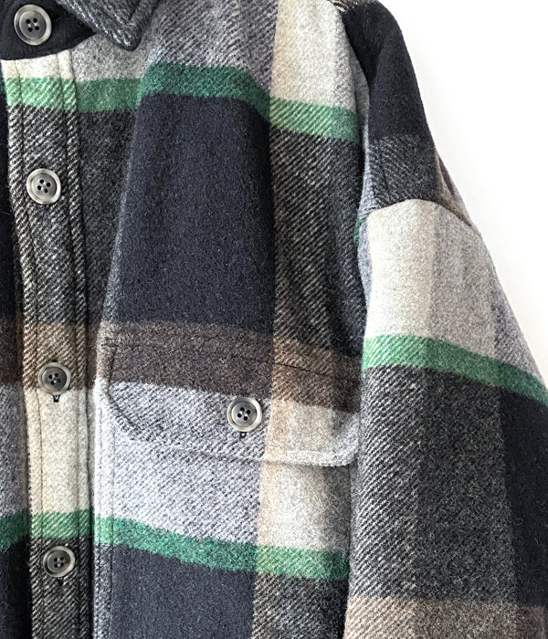 DESCENDANT/CLAIRTON PLAID JACKET (BLACK)