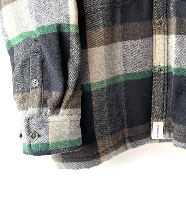 DESCENDANT/CLAIRTON PLAID JACKET (BLACK)