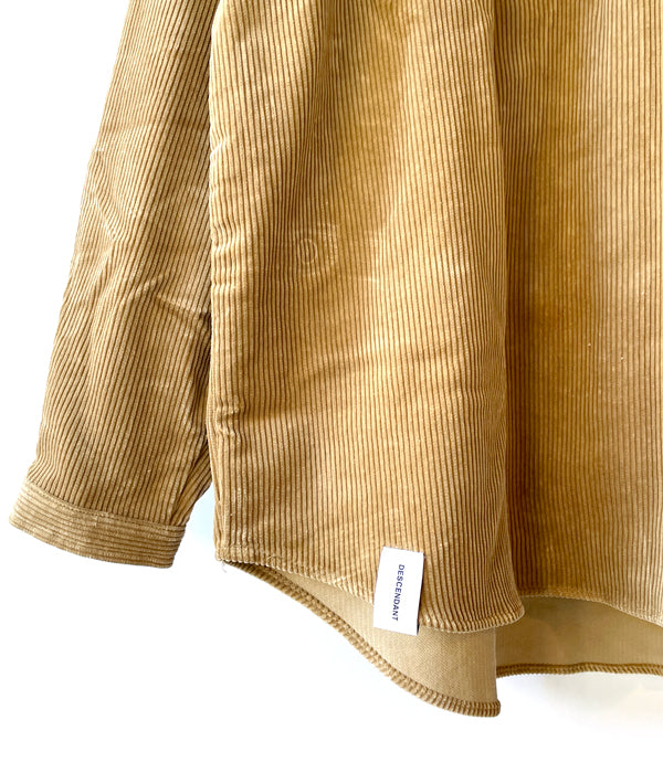 ジャケット・アウター DESCENDANT TETTY CORDUROY SHIRT DESCENDANT/TETTY CORDUROY LS SHIRT (BEIGE)