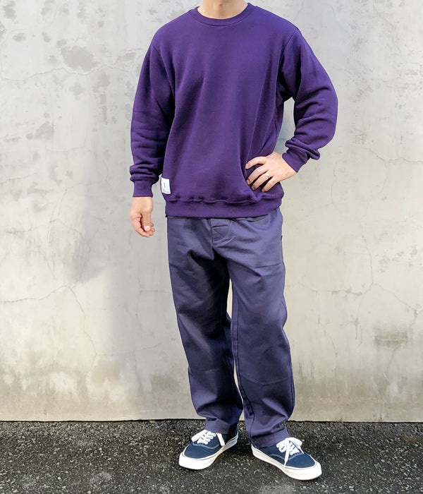 DESCENDANT/SEMAPHORE CREW NECK SWEATSHIRT (PURPLE)