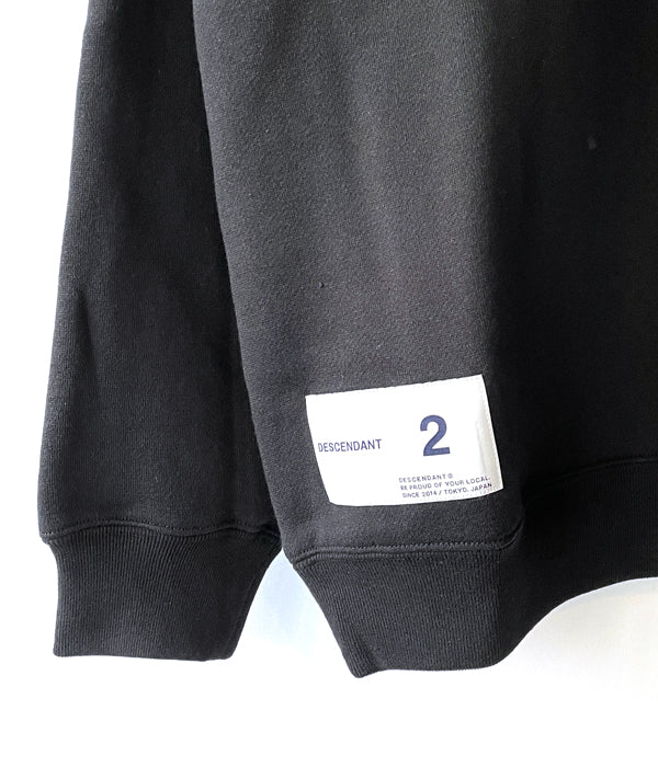 DESCENDANT/SEMAPHORE CREW NECK SWEATSHIRT (BLACK)