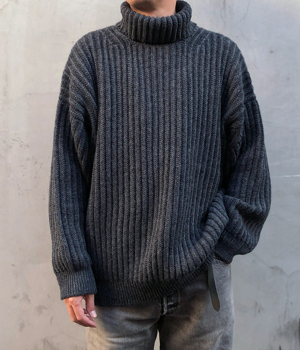 VISVIM AMPULS TURTLENECK　KNIT チャコール