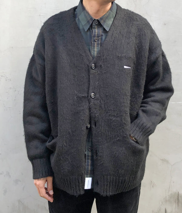 DESCENDANT/NURSE KNIT CARDIGAN (BLACK)