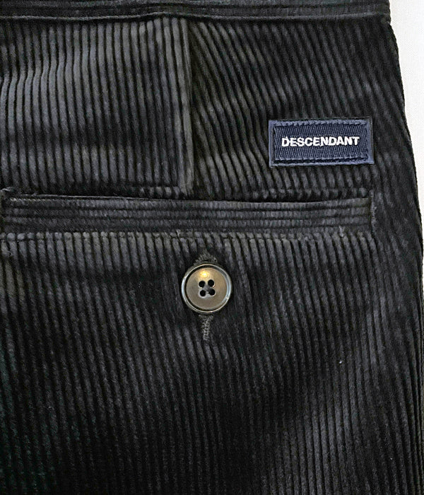 DESCENDANT/DC-3 CORDUROY TROUSERS (BLACK)