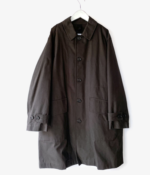 MHL./PROOFED COTTON NYLON TWILL COAT (DARK BROWN)