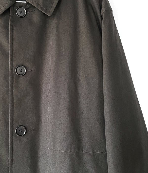 MHL./PROOFED COTTON NYLON TWILL COAT (DARK BROWN)