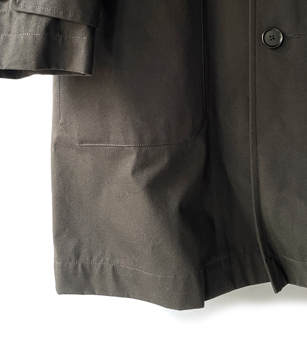 MHL./PROOFED COTTON NYLON TWILL COAT (DARK BROWN)