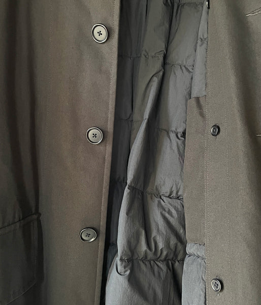 MHL./PROOFED COTTON NYLON TWILL COAT (DARK BROWN)