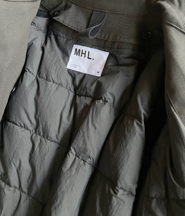 MHL./PROOFED COTTON NYLON TWILL COAT (DARK BROWN)