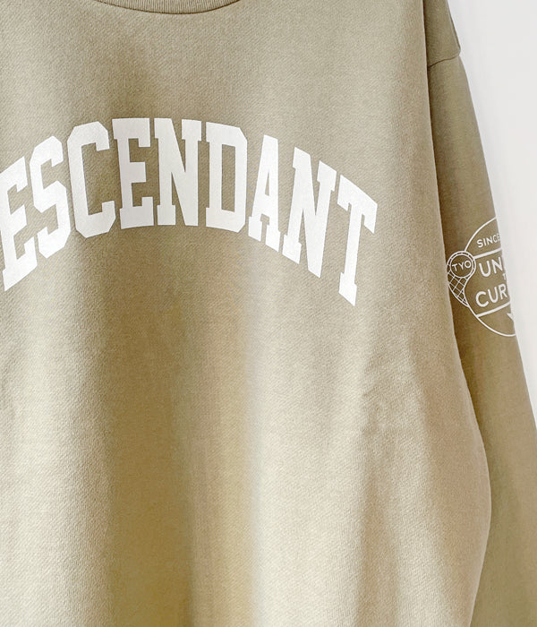 24aw descendant TEAM CREW NECK M スウェット DESCENDANT/TEAM CREW NECK SWEATSHIRT (OLIVE DRAB)