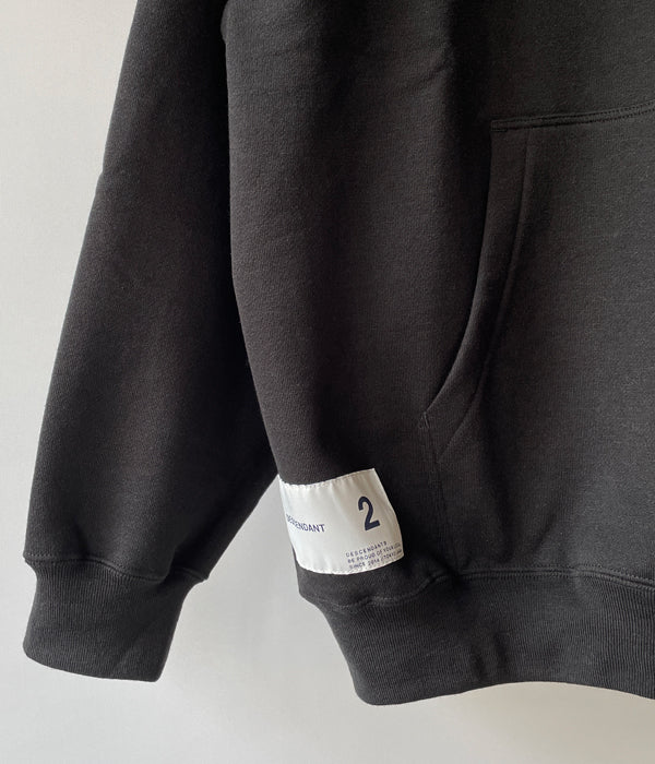 DESCENDANT/CETUS HOODED SWEATSHIRT (BLACK)