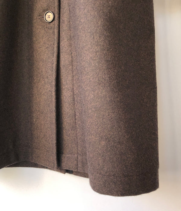 MHL./BASIC WOOL MELTON WOMENS (DARK BROWN)