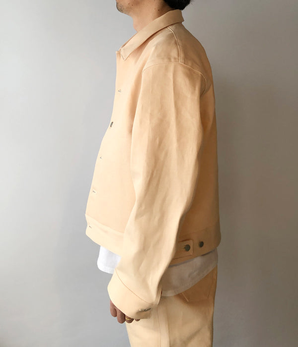 DIGAWEL/DENIM JACKET (PINK WHITE)