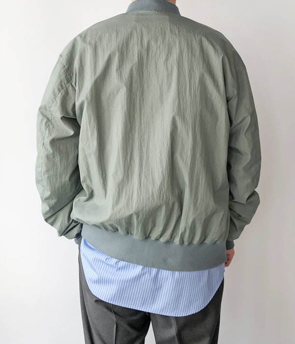 POLYPLOID/BOMBER JACKET B (BLUE GRAY) - ナイロンジャケット