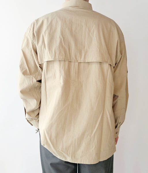 DESCENDANT/ANGLER FISHING LS SHIRT OG (BEIGE)