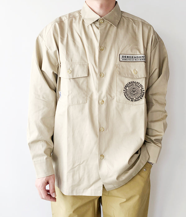 DESCENDANT/FORWARDER TWILL LS SHIRT STANDARD (KhaKee)