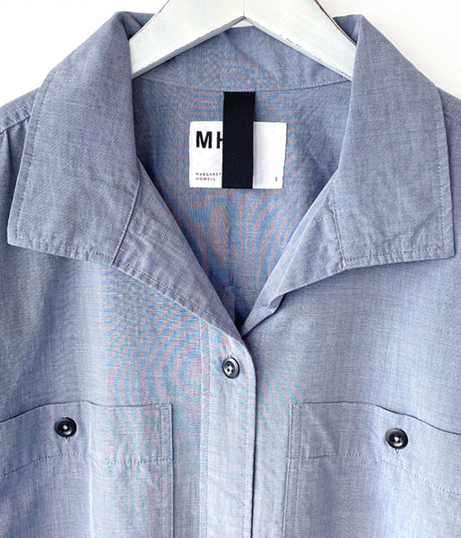 MHL./HIGHCOUNT COTTON END ON END OP (BLUE)