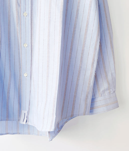 DESCENDANT/KENNEDY'S OXFORD MULTI STRIPE LS SHIRT STANDARD (BLUE)